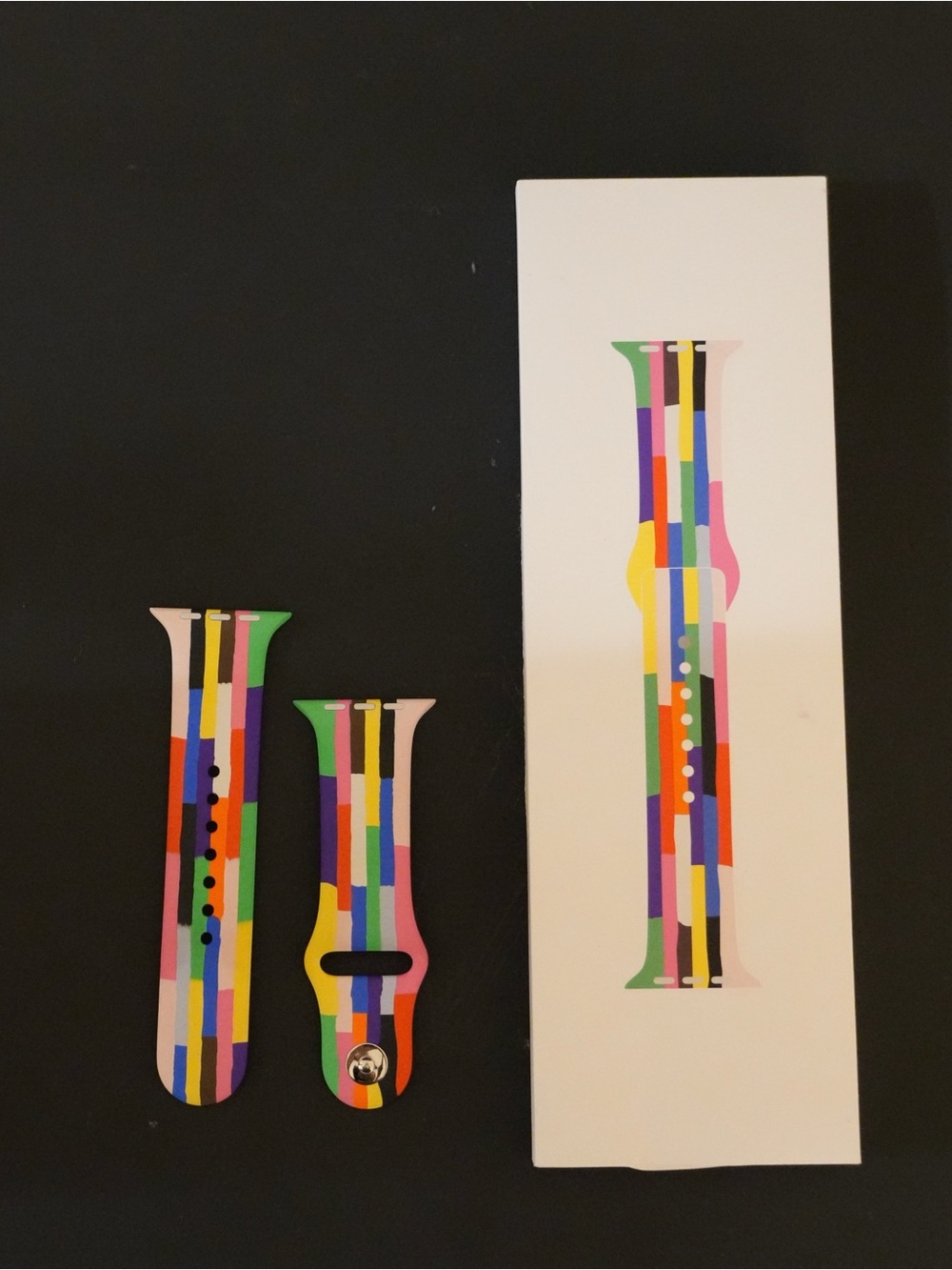 Apple Multicolor Striped Silicone Watch Band
